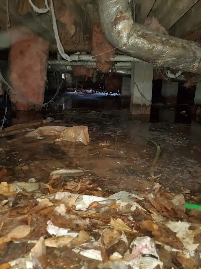 Crawl space flood assessment for Commercial Water Damage Restoration in Wilmette