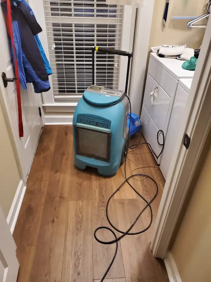 Commercial dehumidifier deployed for Flood Damage Cleanup in Wilmette